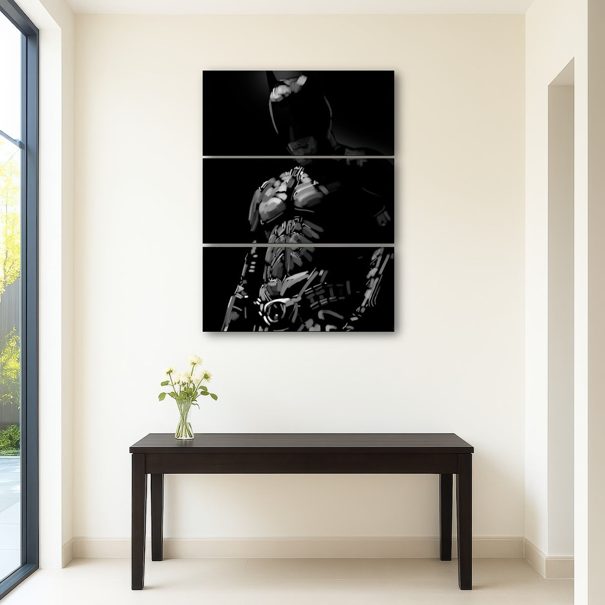 Grayscale Dark knight Wall Art