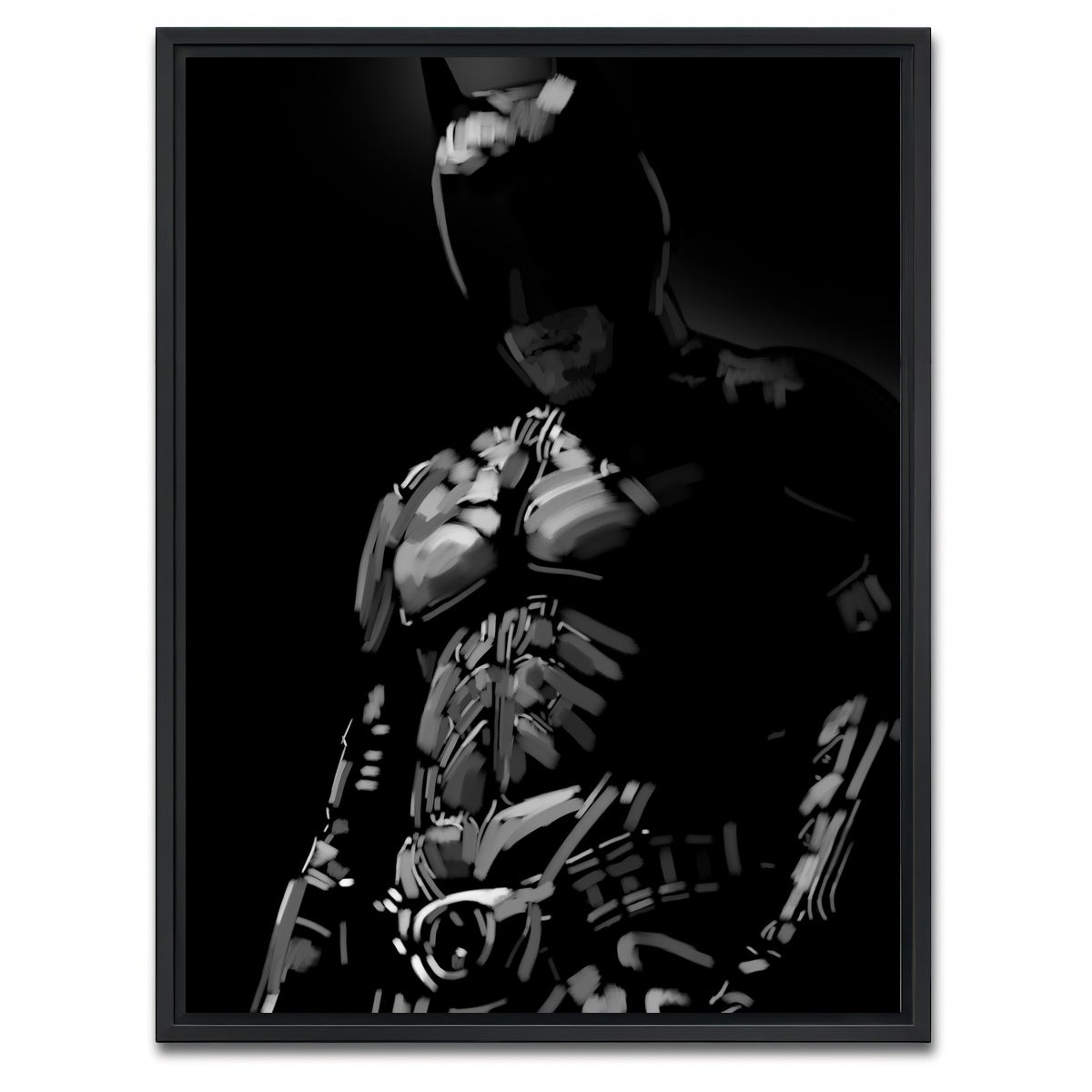 Grayscale Dark knight Wall Art