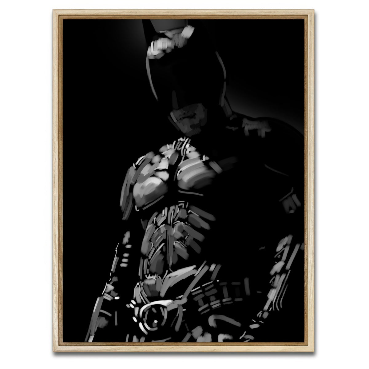 Grayscale Dark knight Wall Art