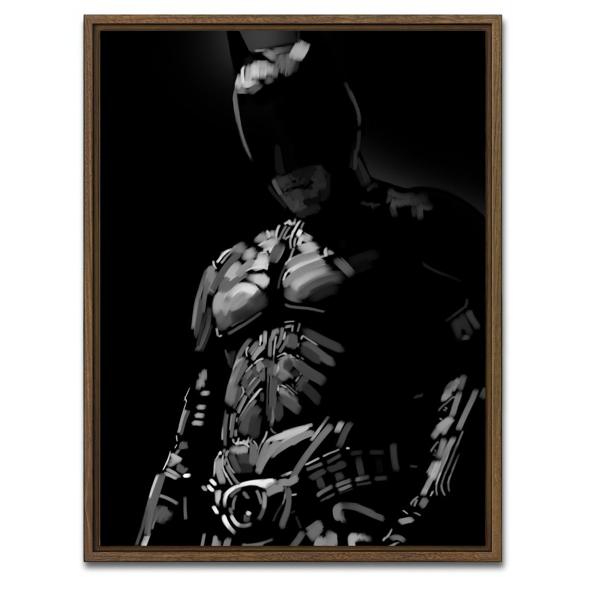 Grayscale Dark knight Wall Art