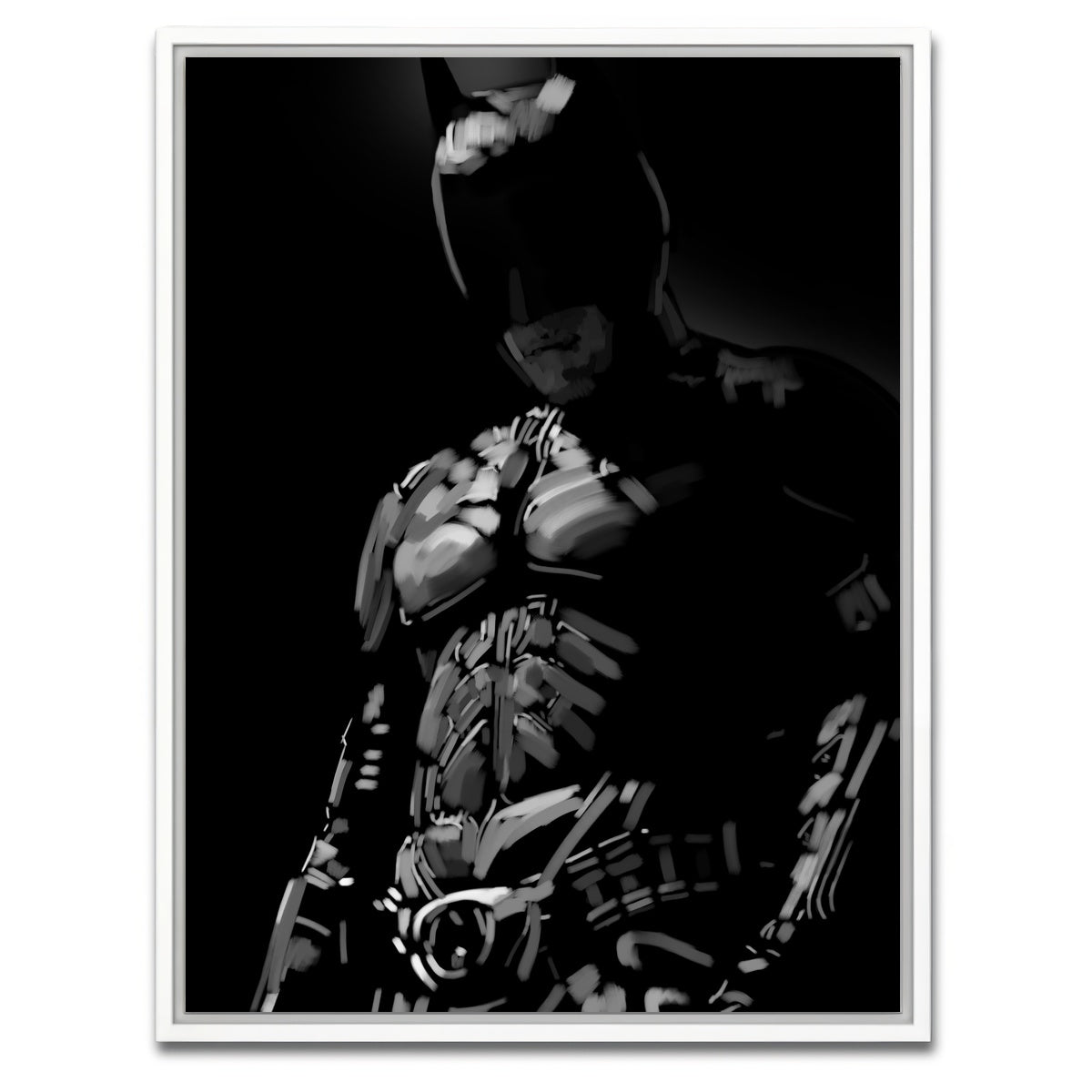 Grayscale Dark knight Wall Art
