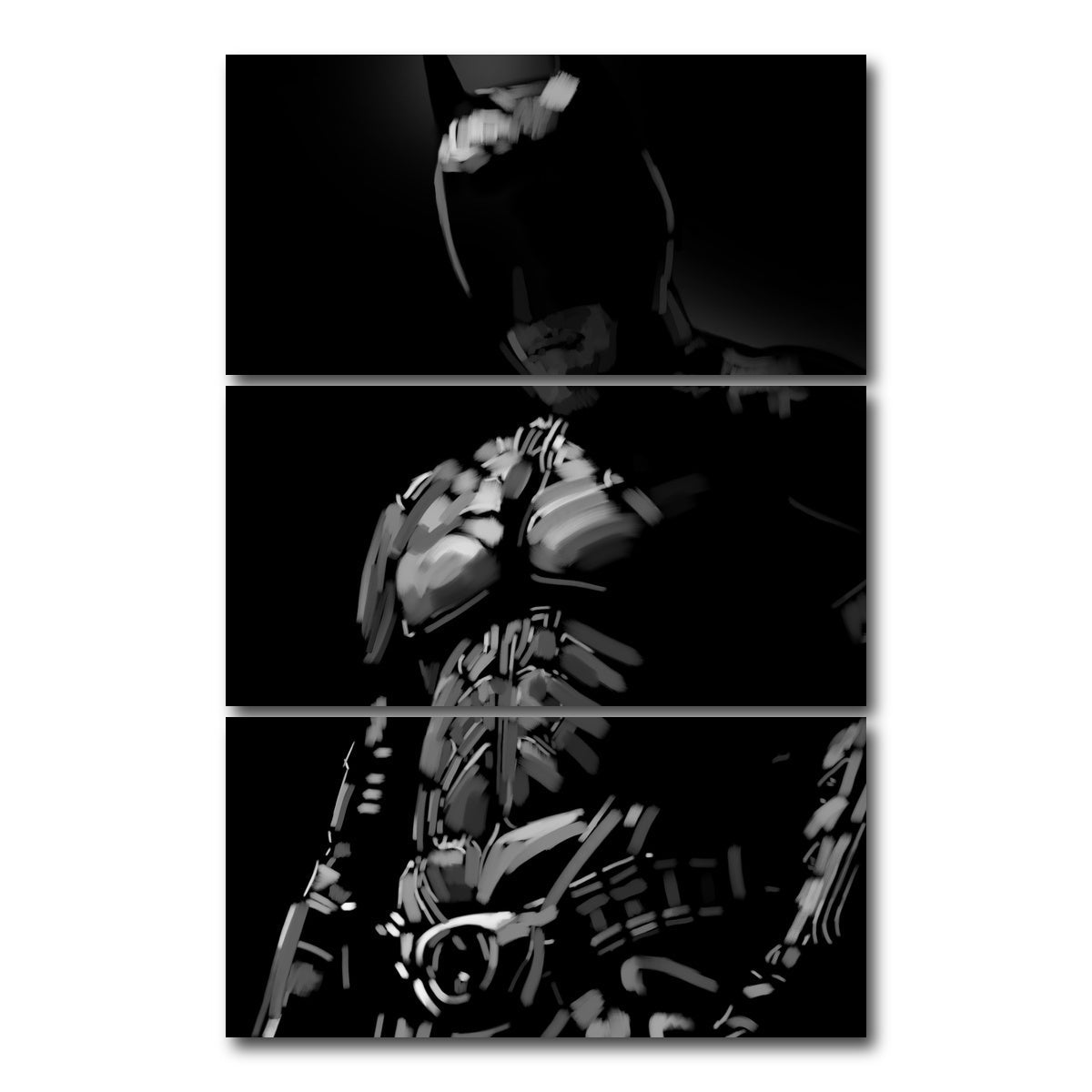 Grayscale Dark knight Wall Art