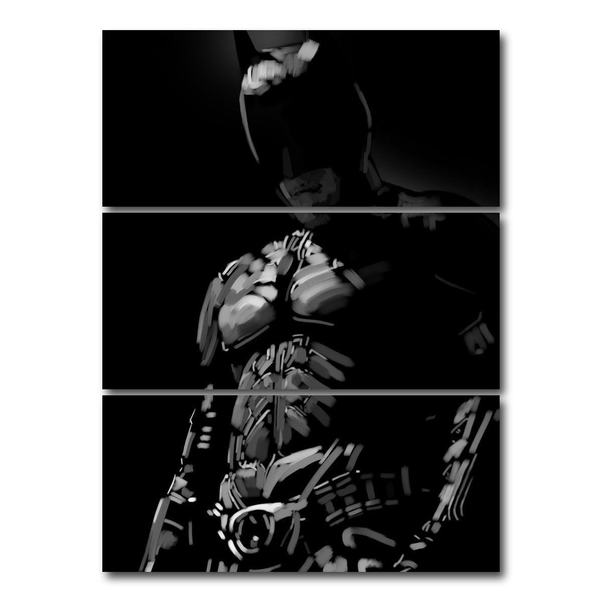 Grayscale Dark knight Wall Art