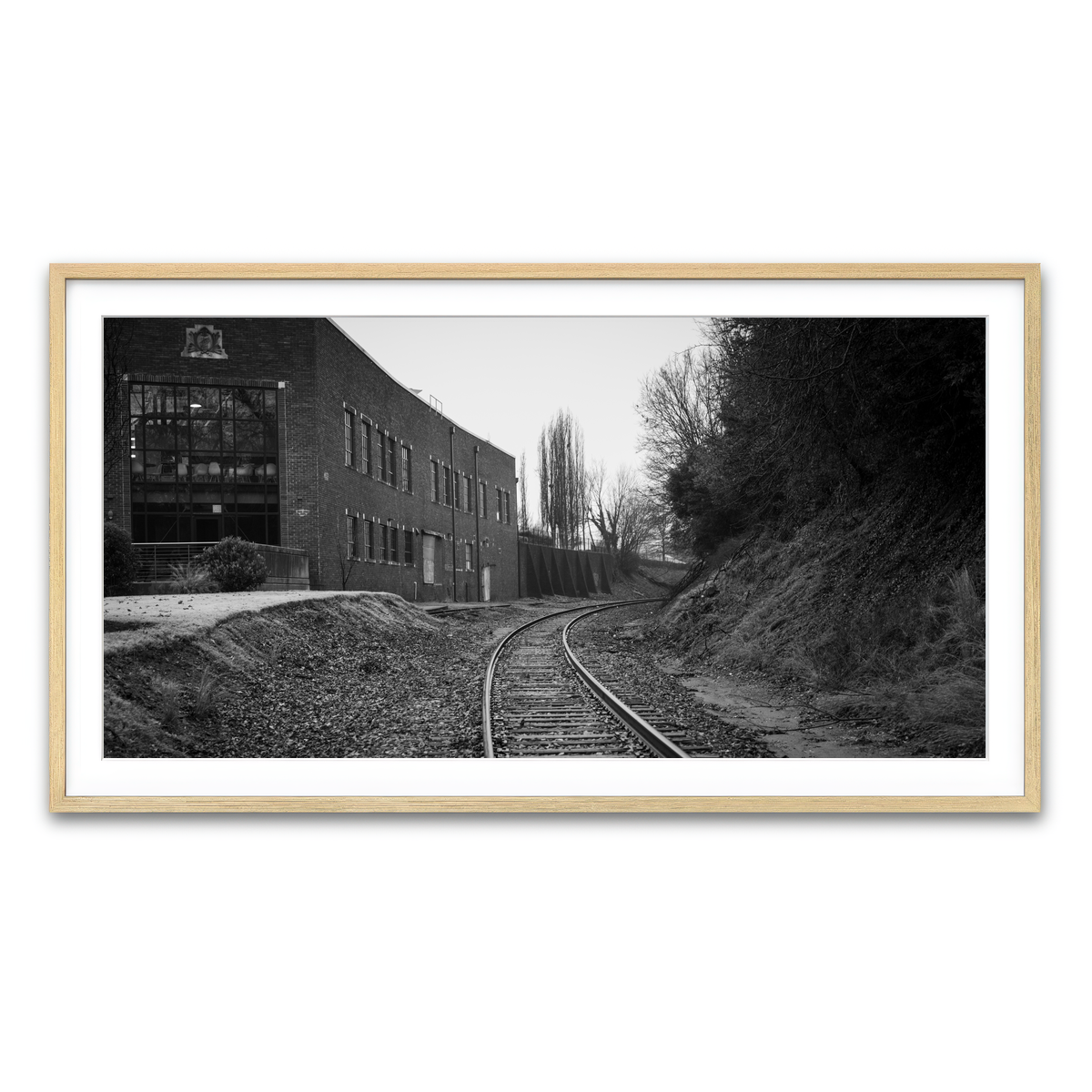 AUTO-MOCKUP WHITE | Greenville South Carolina Tracks | 1 Piece | Natural Framed Print | group=2x1