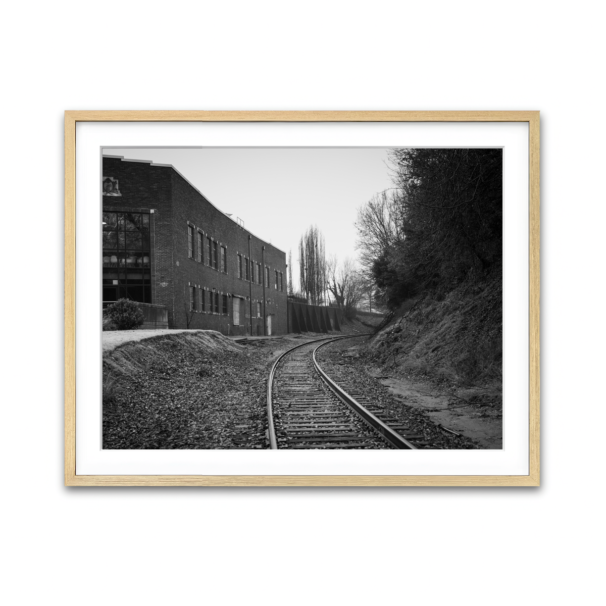 AUTO-MOCKUP WHITE | Greenville South Carolina Tracks | 1 Piece | Natural Framed Print | group=4x3