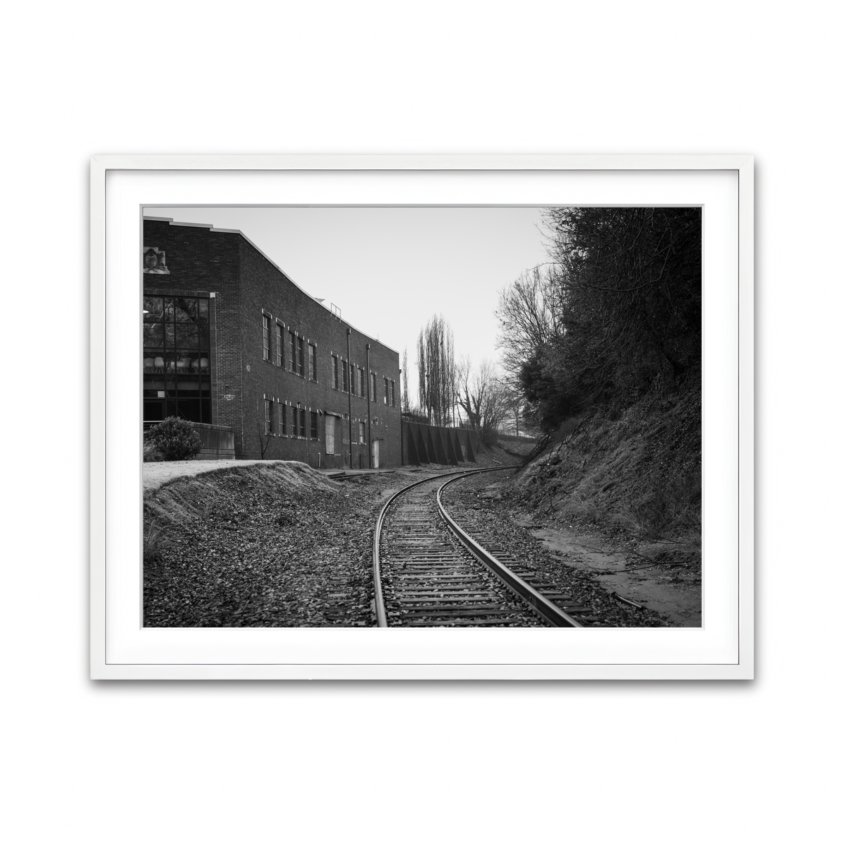 AUTO-MOCKUP WHITE | Greenville South Carolina Tracks | 1 Piece | White Framed Print | group=4x3