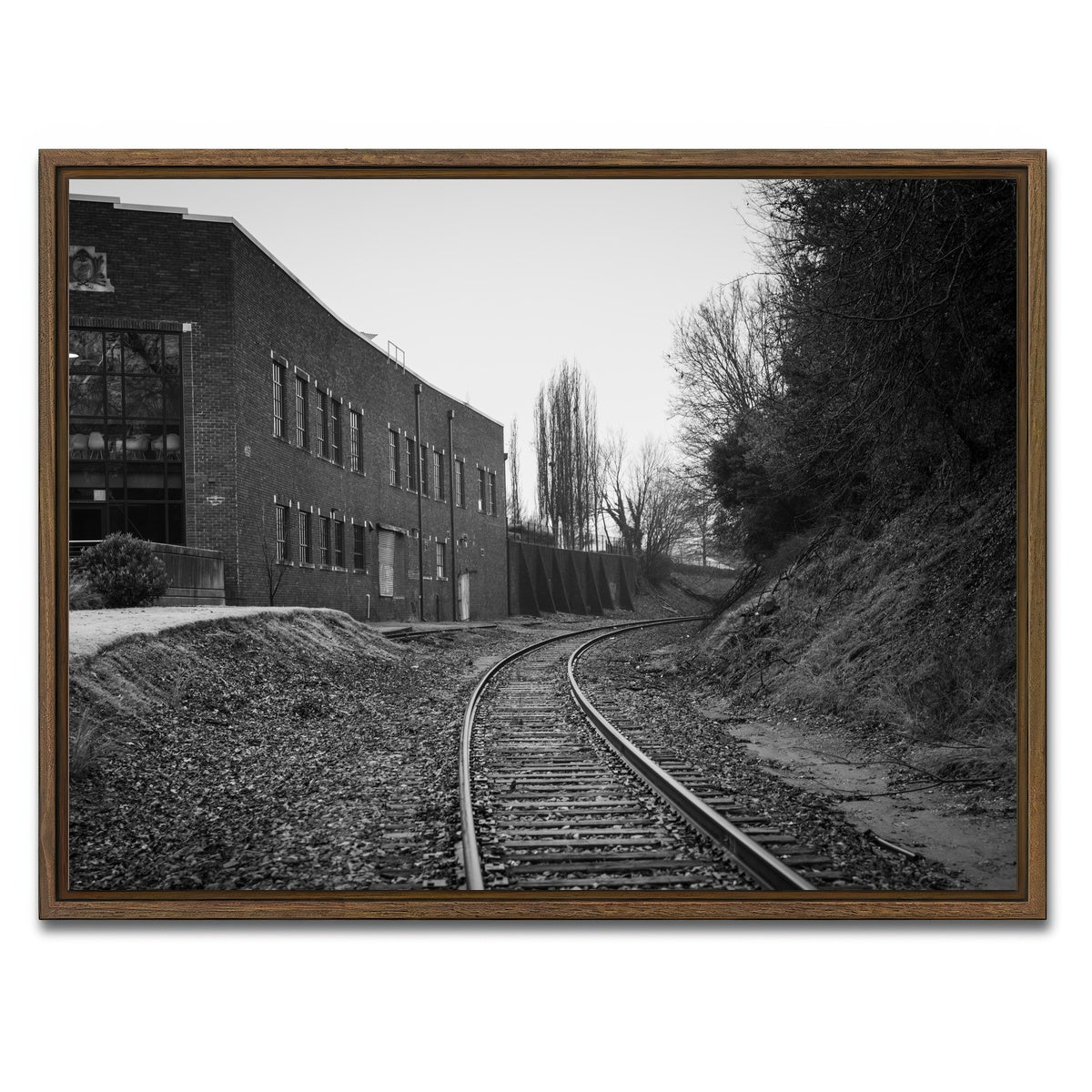 AUTO-MOCKUP WHITE | Greenville South Carolina Tracks | 1 Piece | Walnut Framed Canvas | group=4x3