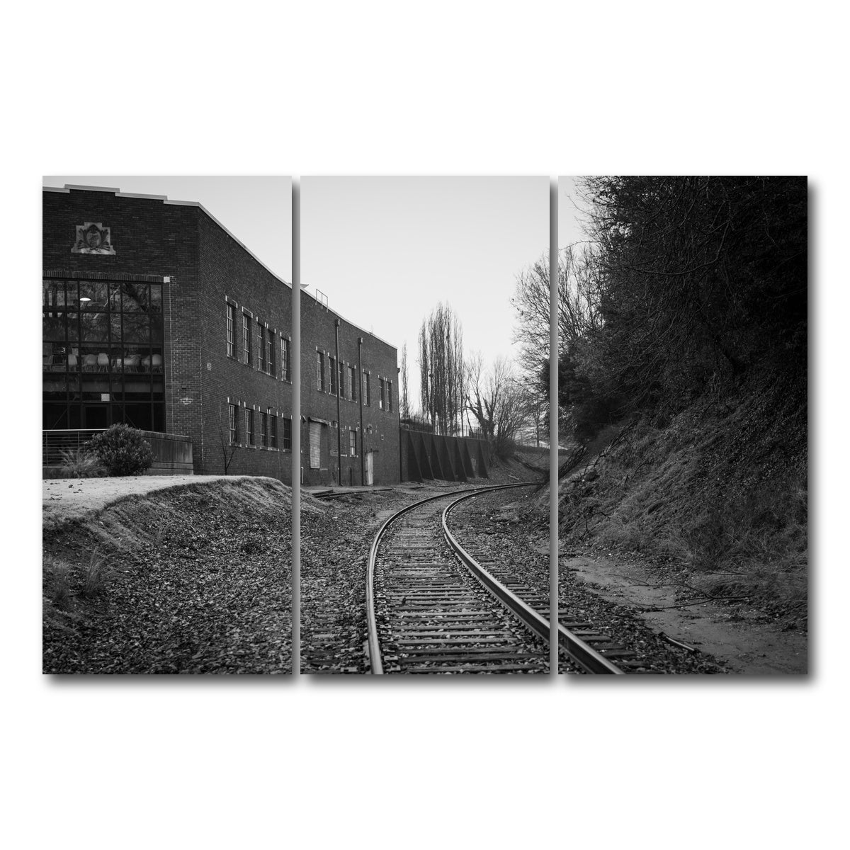 AUTO-MOCKUP WHITE | Greenville South Carolina Tracks | 3 Piece | Gallery Wrap Canvas | group=12x24