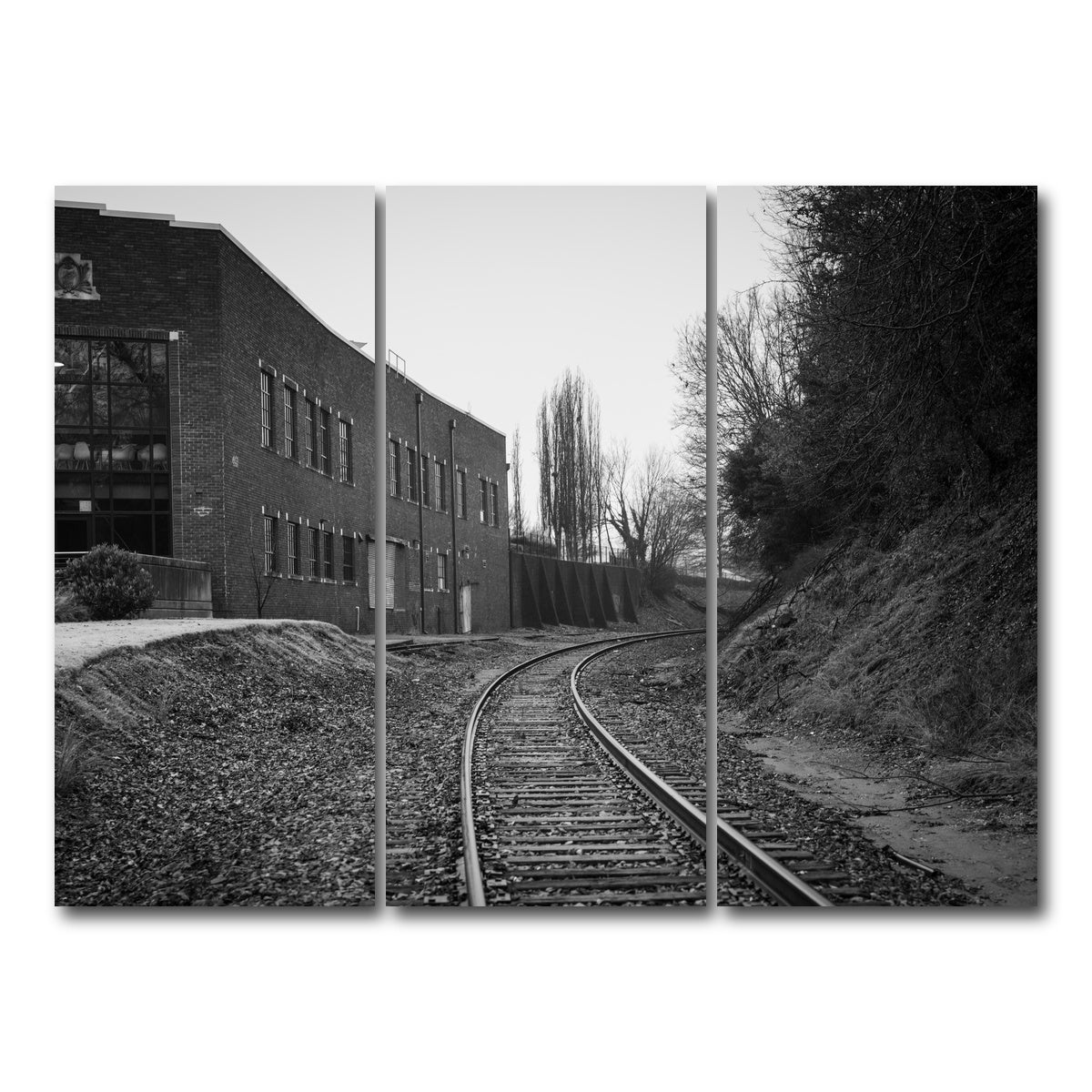 AUTO-MOCKUP WHITE | Greenville South Carolina Tracks | 3 Piece | Gallery Wrap Canvas | group=8x18