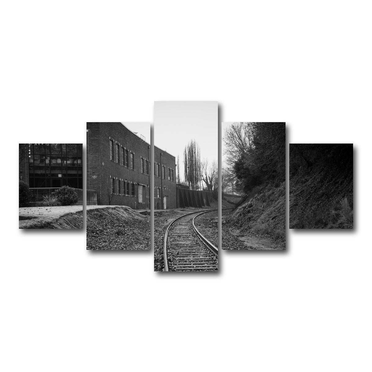 AUTO-MOCKUP WHITE | Greenville South Carolina Tracks | 5 Piece | Gallery Wrap Canvas | group=5_short