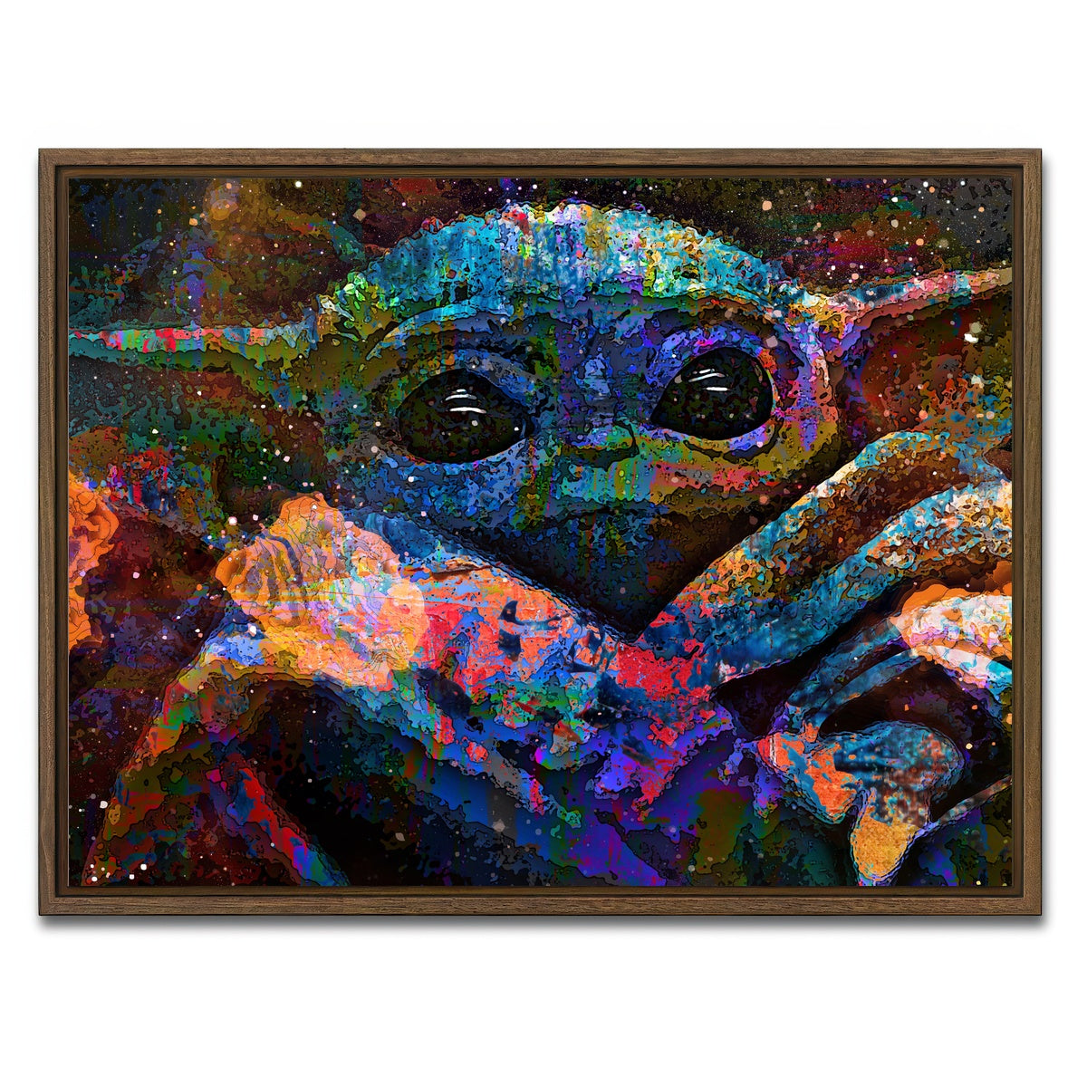 AUTO-MOCKUP WHITE | Grogu | 1 Piece | Walnut Framed Canvas | group=4x3