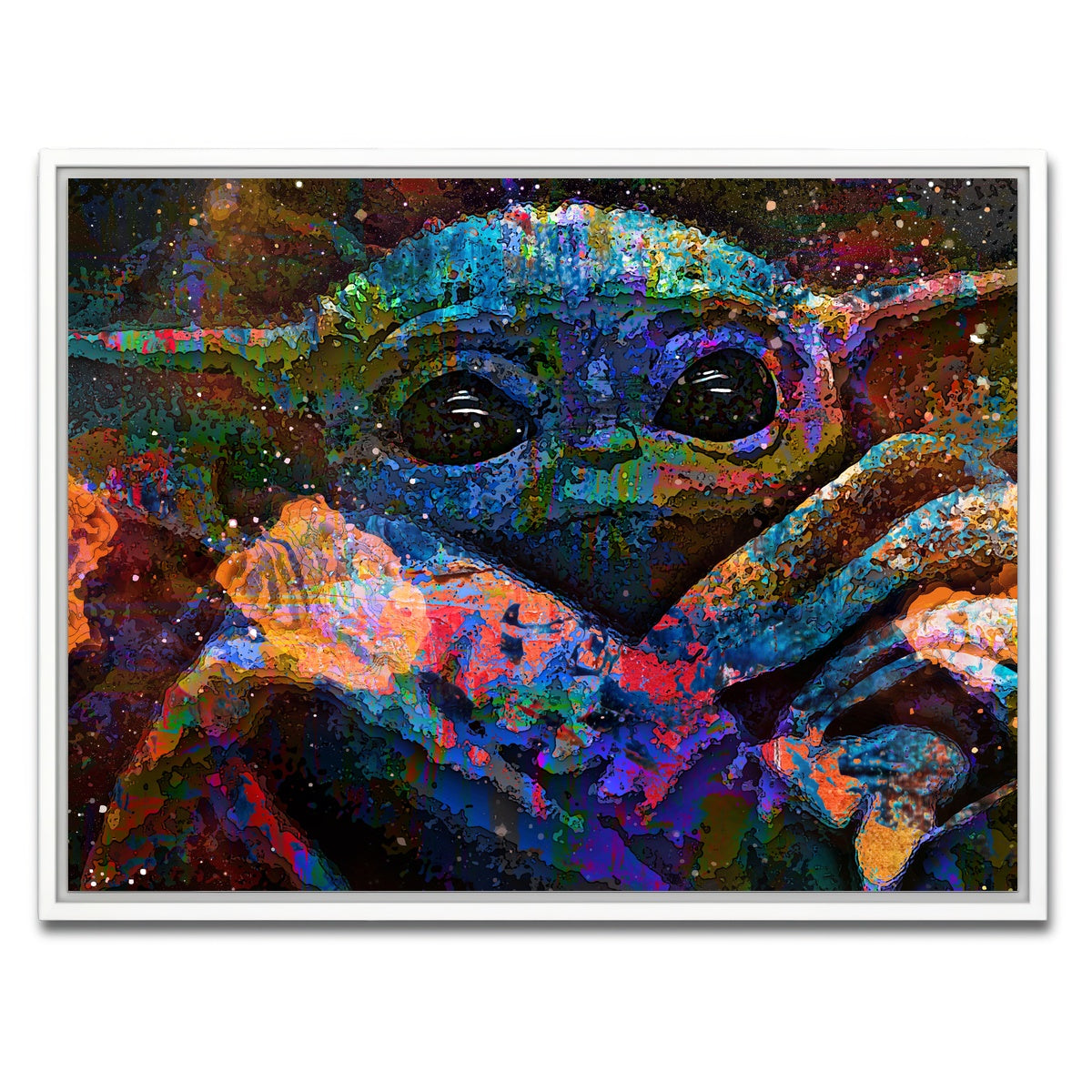 AUTO-MOCKUP WHITE | Grogu | 1 Piece | White Framed Canvas | group=4x3