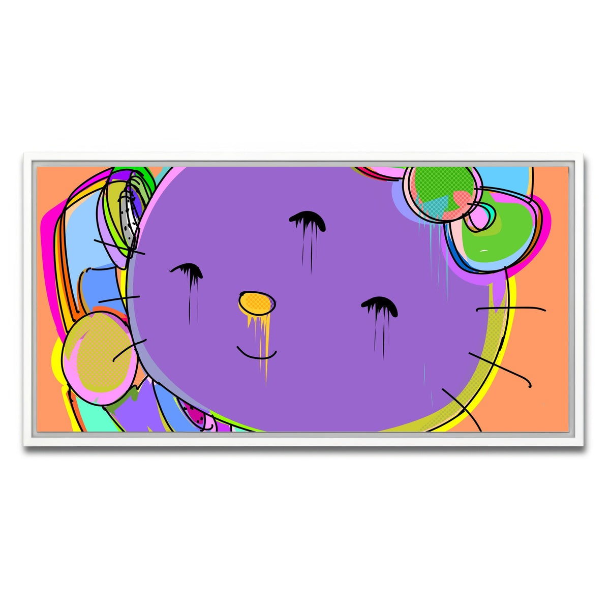 AUTO-MOCKUP WHITE | HELLO KITTY | 1 Piece | White Framed Canvas | group=2x1