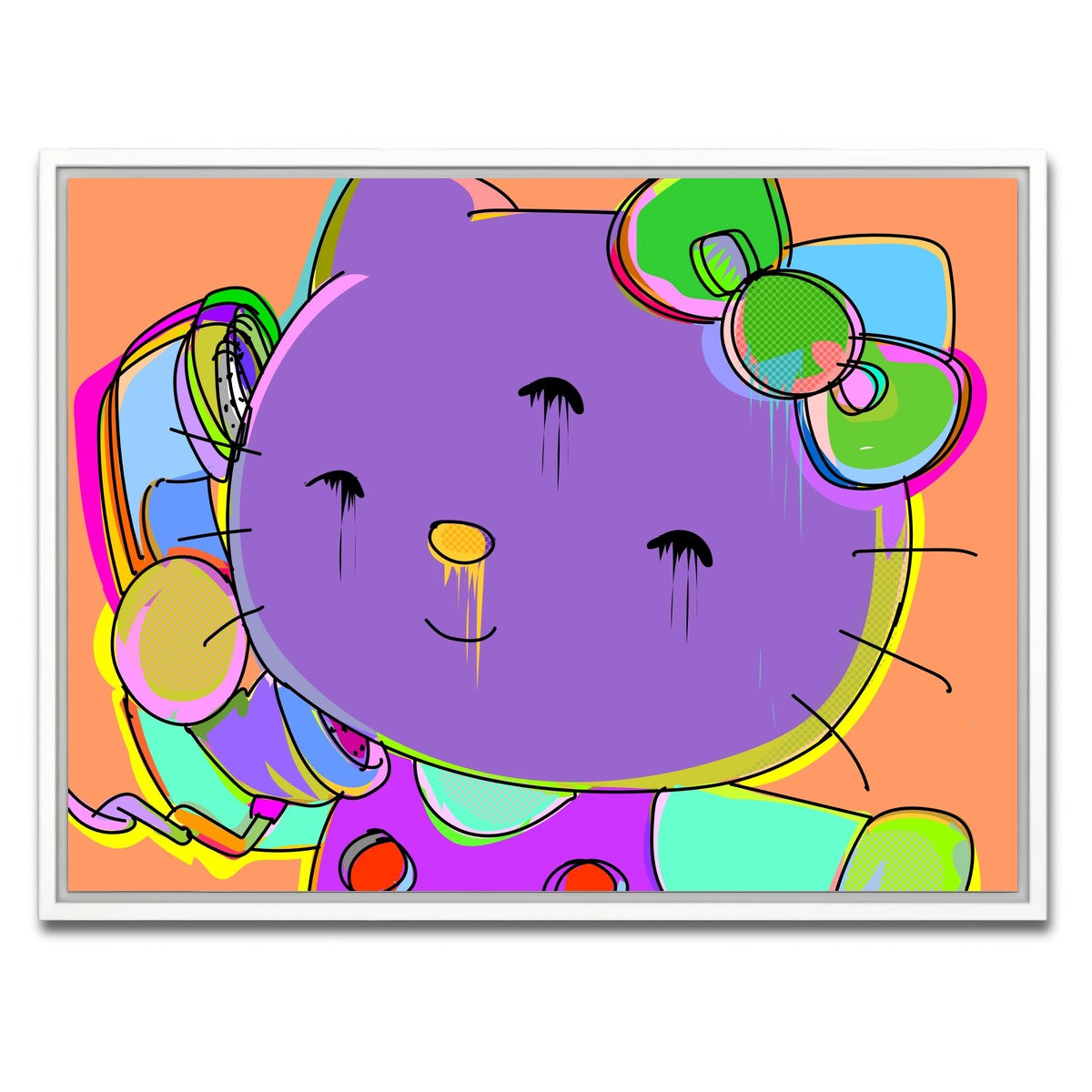 AUTO-MOCKUP WHITE | HELLO KITTY | 1 Piece | White Framed Canvas | group=4x3