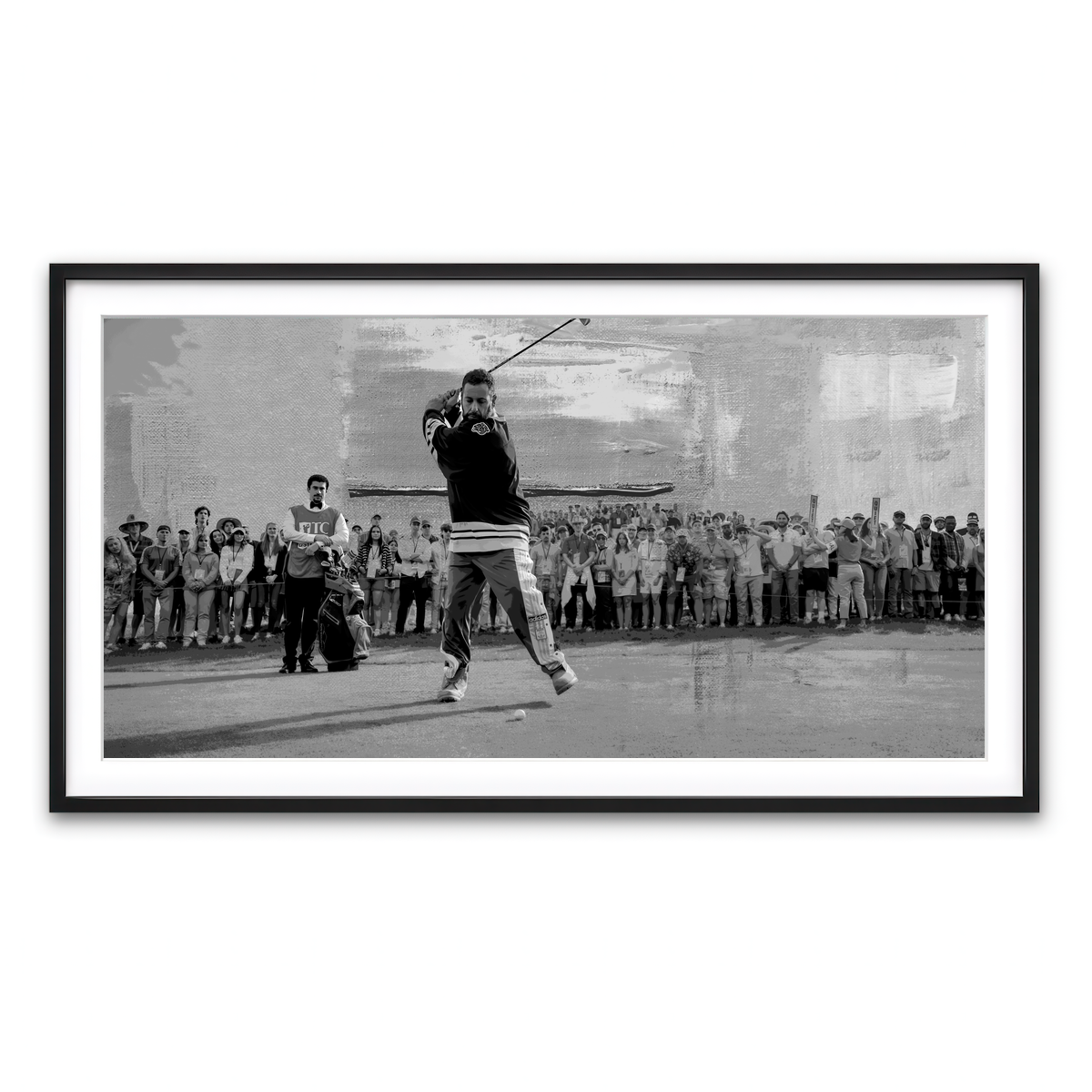 AUTO-MOCKUP WHITE | Happy Gilmore 2 Grayscale | 1 Piece | Black Framed Print | group=2x1