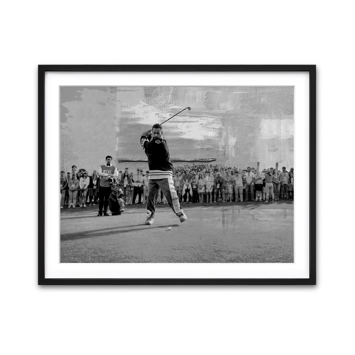 AUTO-MOCKUP WHITE | Happy Gilmore 2 Grayscale | 1 Piece | Black Framed Print | group=4x3