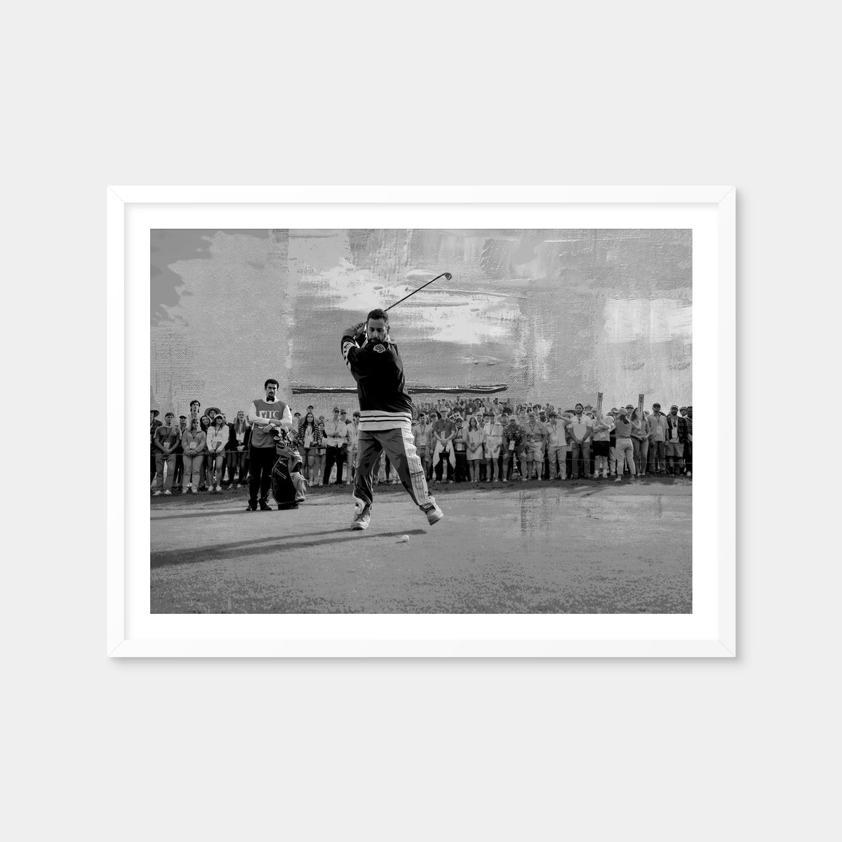 AUTO-MOCKUP WHITE | Happy Gilmore 2 Grayscale | 1 Piece | White Framed Print | group=4x3