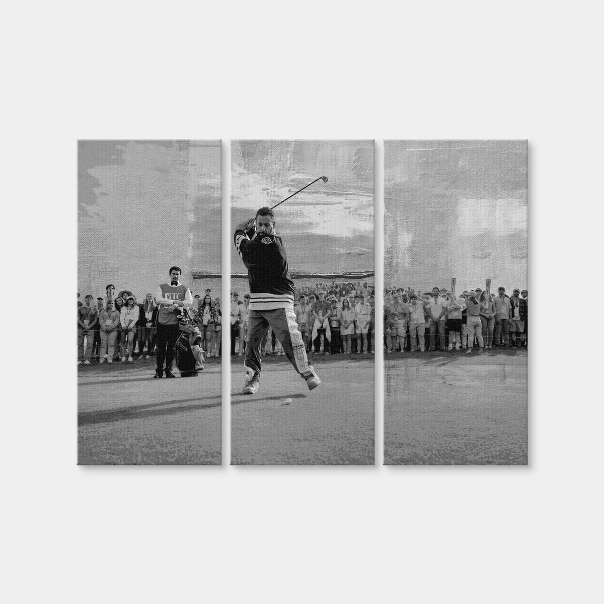 AUTO-MOCKUP WHITE | Happy Gilmore 2 Grayscale | 3 Piece | Gallery Wrap Canvas | group=8x18