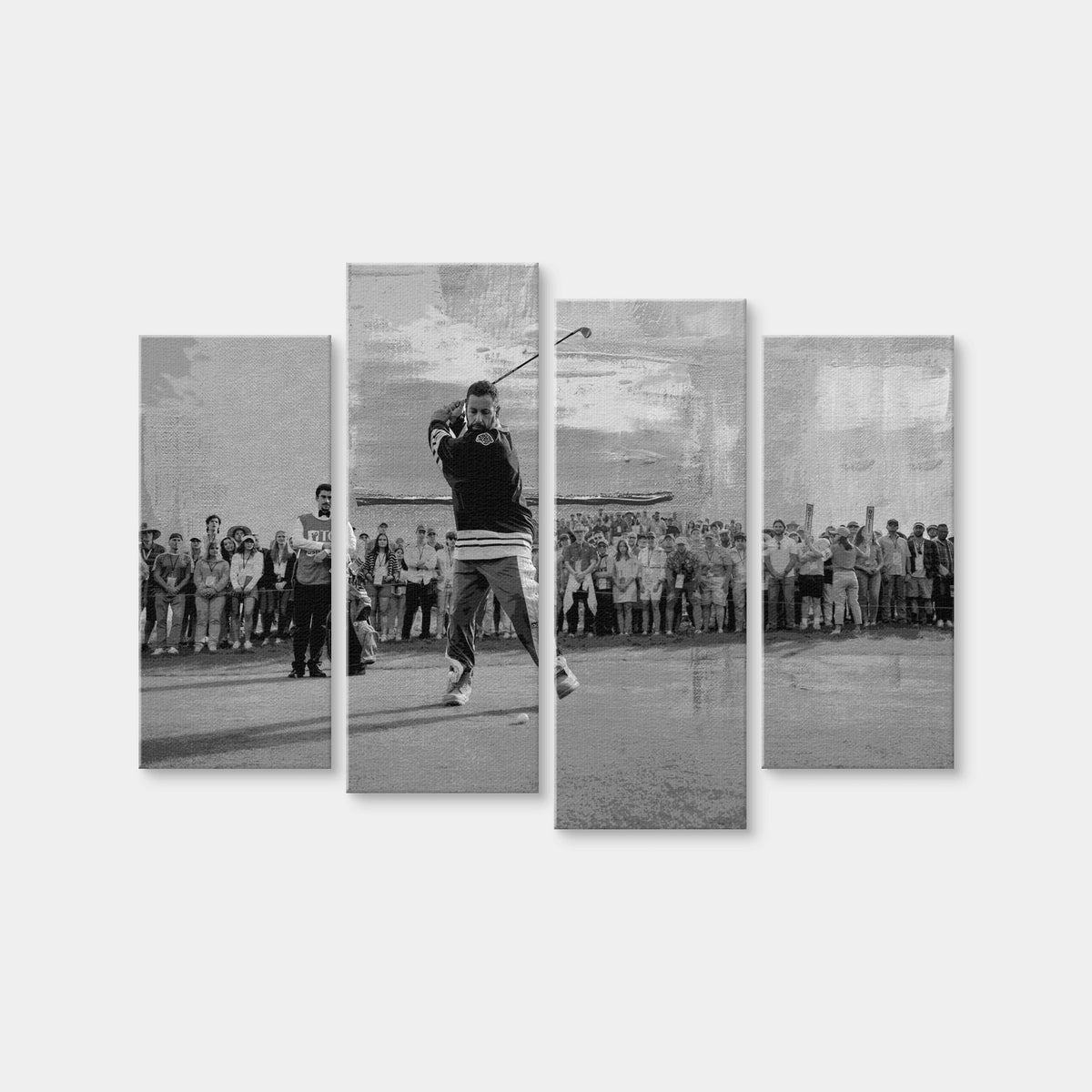 AUTO-MOCKUP WHITE | Happy Gilmore 2 Grayscale | 4 Piece | Gallery Wrap Canvas | group=4_normal