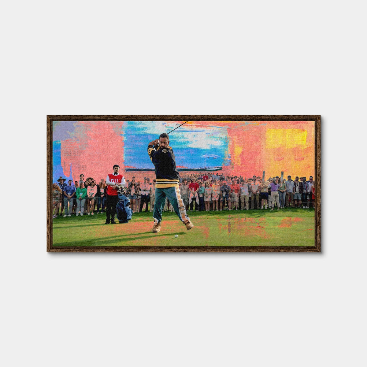 AUTO-MOCKUP WHITE | Happy Gilmore 2 | 1 Piece | Walnut Framed Canvas | group=2x1