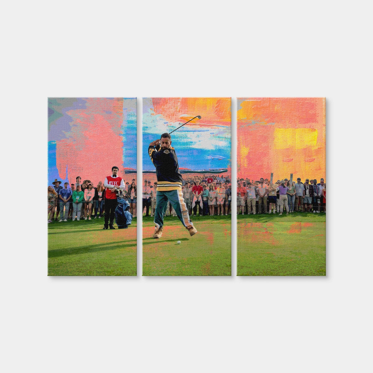AUTO-MOCKUP WHITE | Happy Gilmore 2 | 3 Piece | Gallery Wrap Canvas | group=12x24