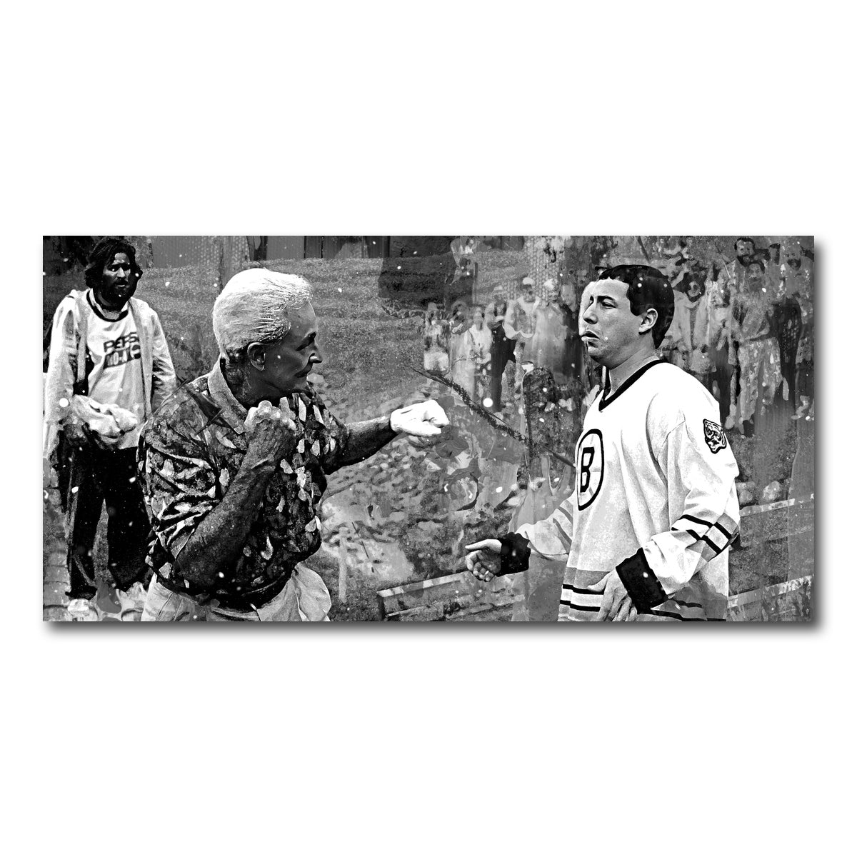AUTO-MOCKUP WHITE | Happy Gilmore & Bob Barker Grayscale | 1 Piece | Gallery Wrap Canvas | group=2x1