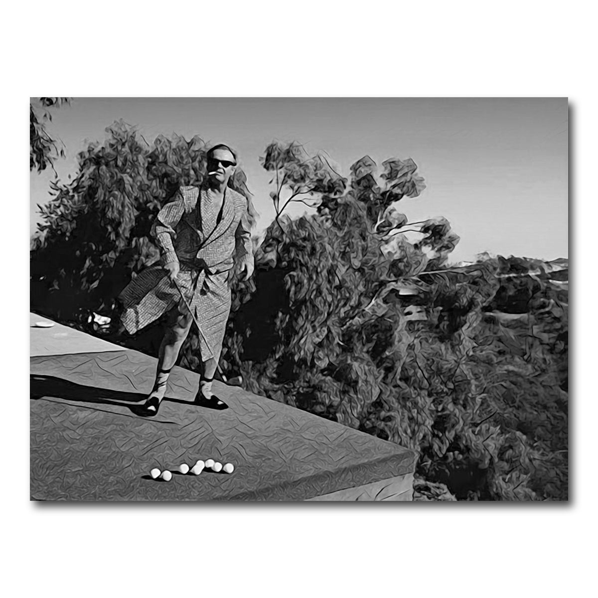 AUTO-MOCKUP WHITE | Happy Jack Grayscale | 1 Piece | Gallery Wrap Canvas | group=4x3