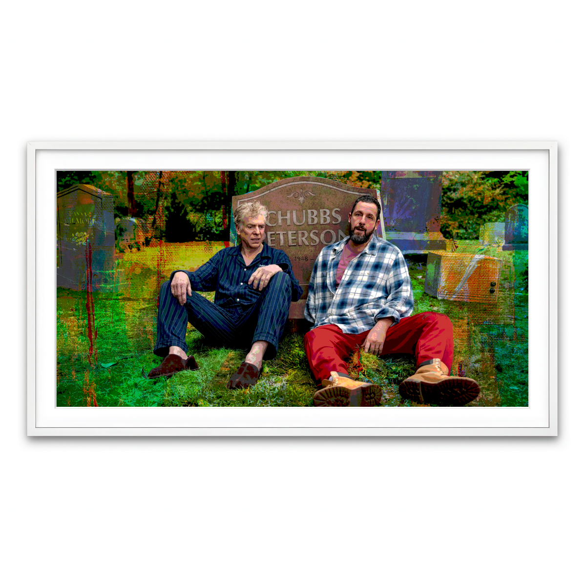 Framed Print 2x1 White