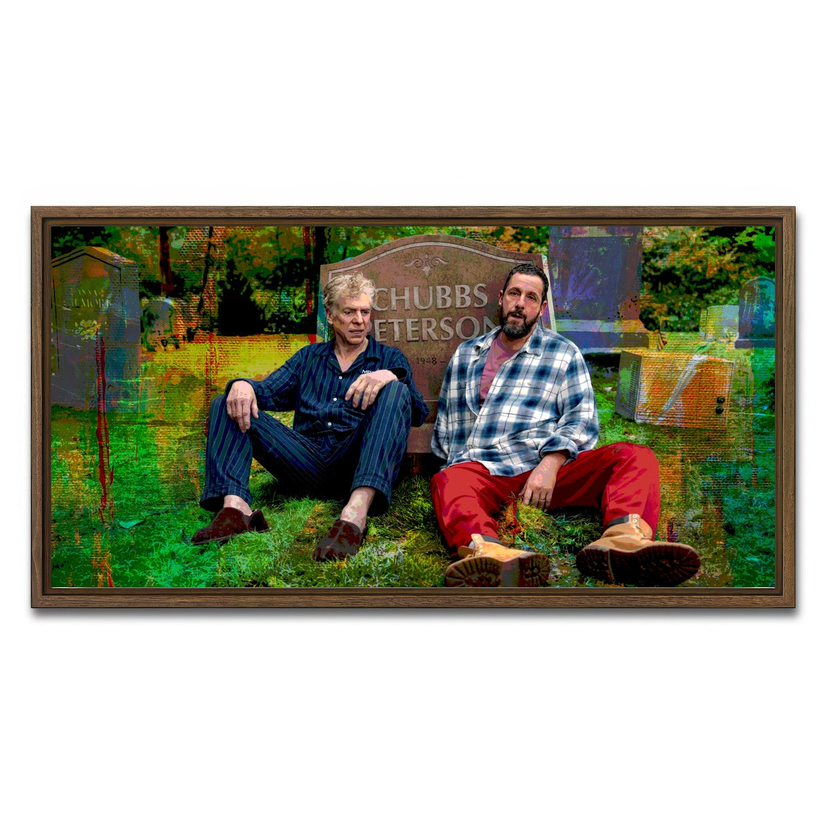 AUTO-MOCKUP WHITE | Happy & Shooter Reunion | 1 Piece | Walnut Framed Canvas | group=2x1