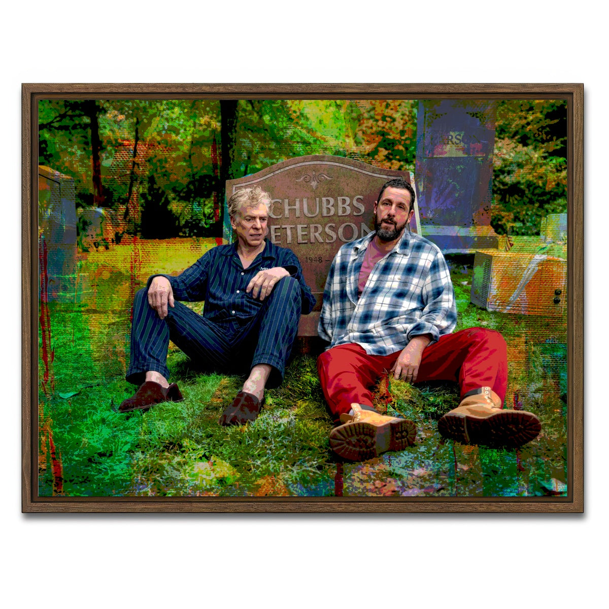 AUTO-MOCKUP WHITE | Happy & Shooter Reunion | 1 Piece | Walnut Framed Canvas | group=4x3