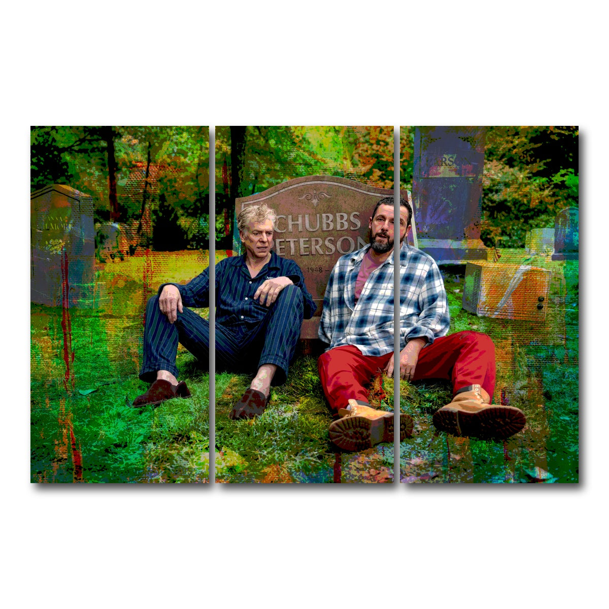 AUTO-MOCKUP WHITE | Happy & Shooter Reunion | 3 Piece | Gallery Wrap Canvas | group=12x24