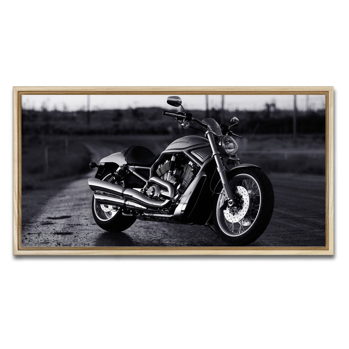 AUTO-MOCKUP WHITE | Harley Davidson | 1 Piece | Natural Framed Canvas | group=2x1