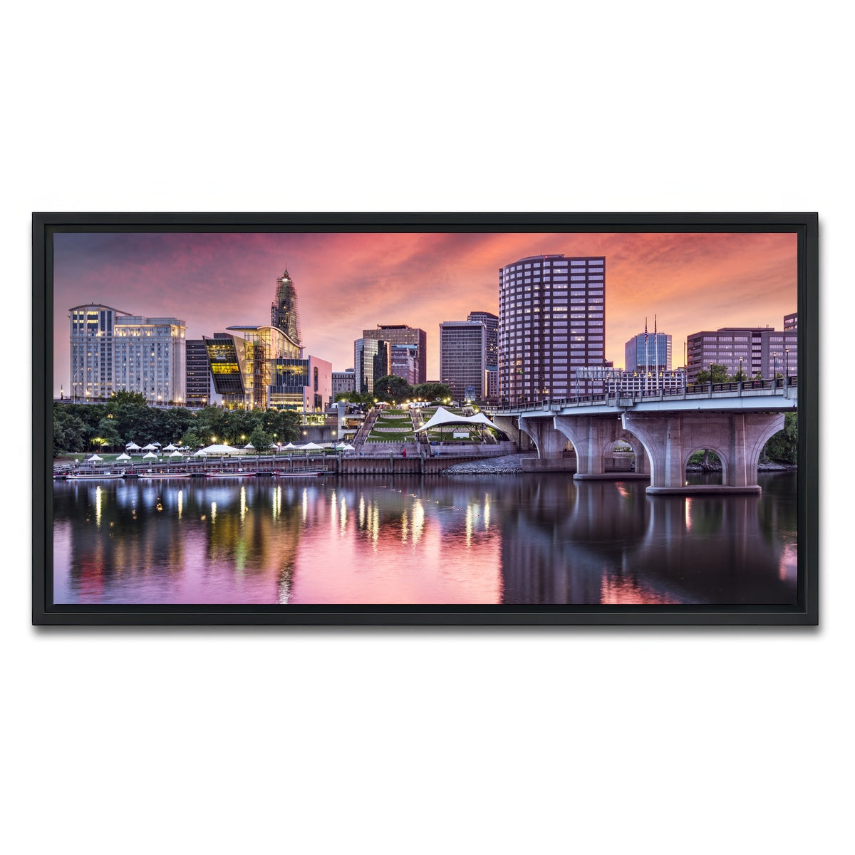 AUTO-MOCKUP WHITE | Hartford Skyline | 1 Piece | Black Framed Canvas | group=2x1