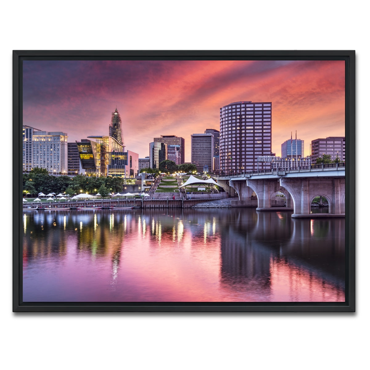 AUTO-MOCKUP WHITE | Hartford Skyline | 1 Piece | Black Framed Canvas | group=4x3