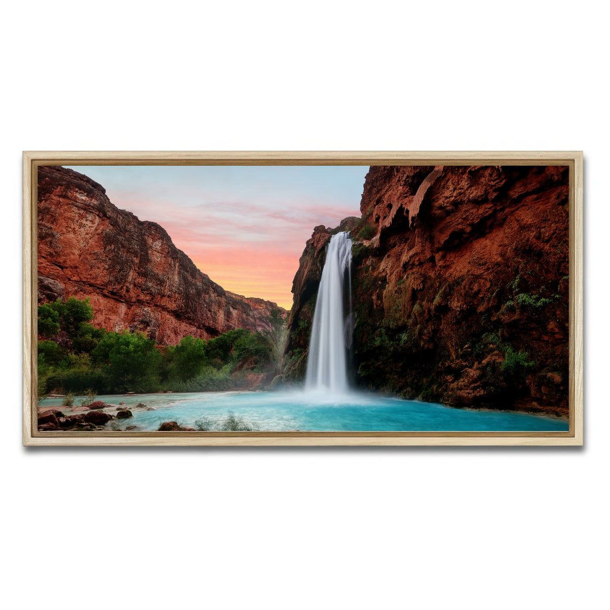 AUTO-MOCKUP WHITE | Havasu Falls | 1 Piece | Natural Framed Canvas | group=2x1