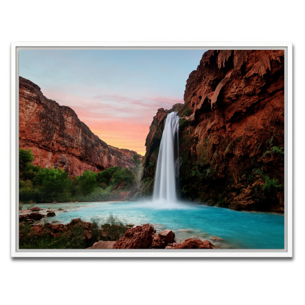 AUTO-MOCKUP WHITE | Havasu Falls | 1 Piece | White Framed Canvas | group=4x3