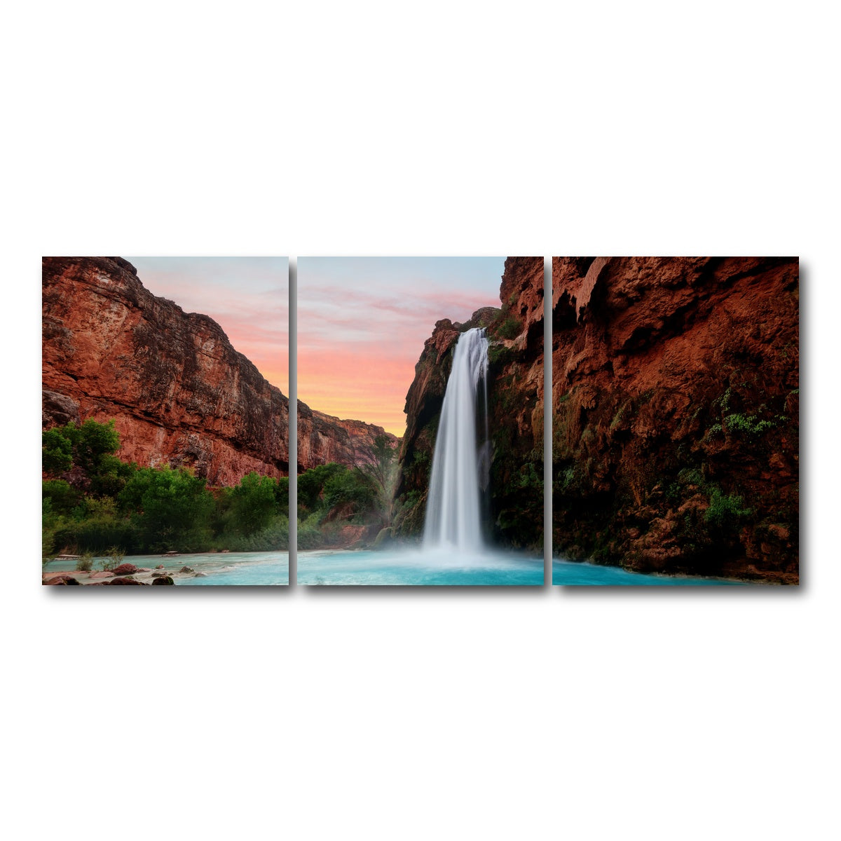 AUTO-MOCKUP WHITE | Havasu Falls | 3 Piece | Gallery Wrap Canvas | group=18x24