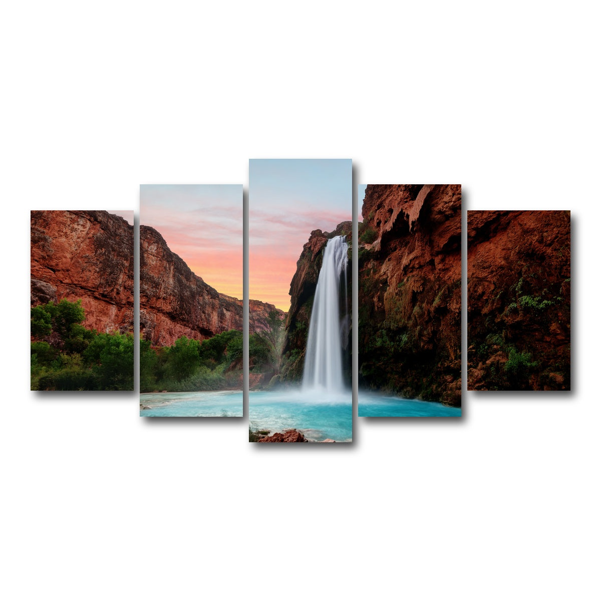 AUTO-MOCKUP WHITE | Havasu Falls | 5 Piece | Gallery Wrap Canvas | group=5_normal
