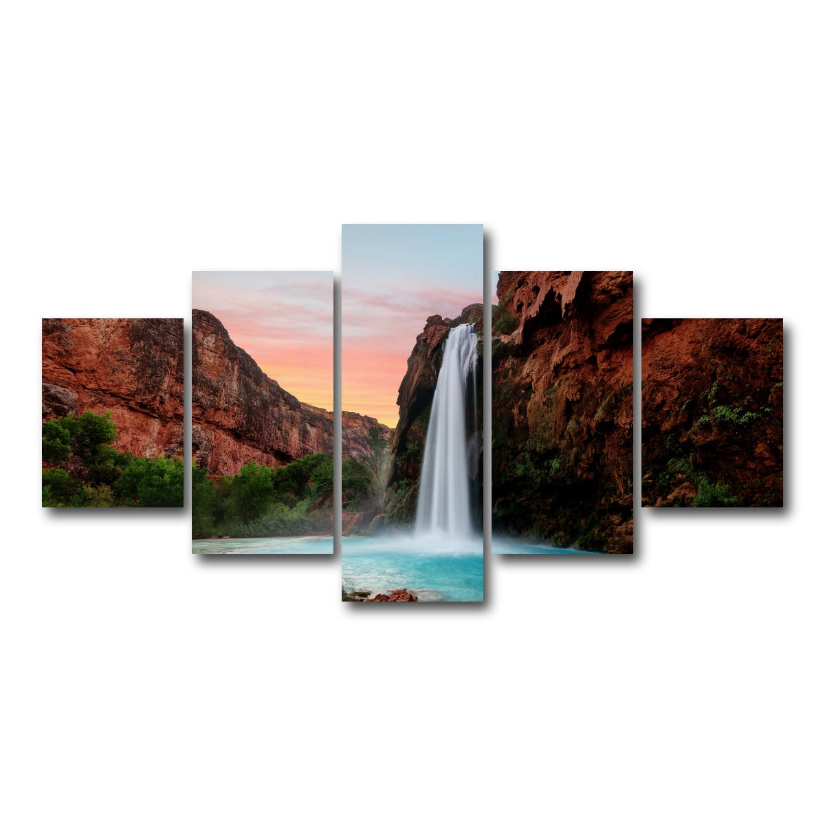 AUTO-MOCKUP WHITE | Havasu Falls | 5 Piece | Gallery Wrap Canvas | group=5_short