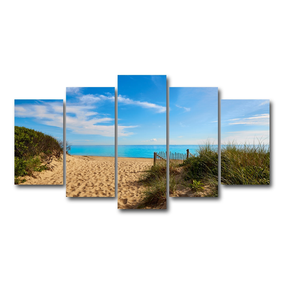 AUTO-MOCKUP WHITE | Herring Cove Beach | 5 Piece | Gallery Wrap Canvas | group=5_normal