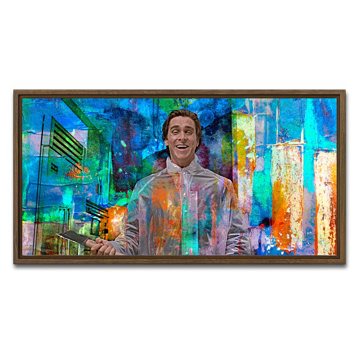 AUTO-MOCKUP WHITE | Hey Paul | 1 Piece | Walnut Framed Canvas | group=2x1