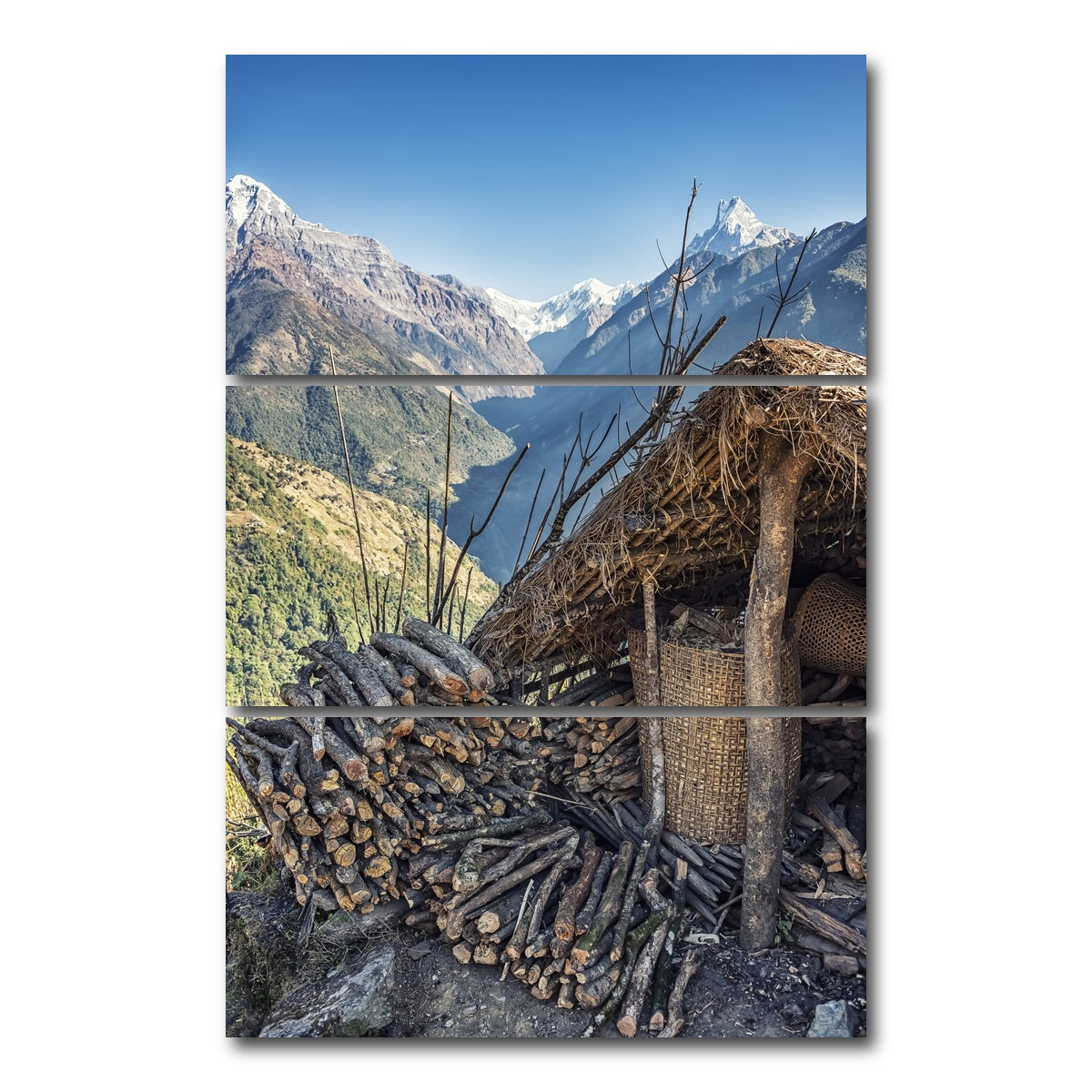 AUTO-MOCKUP WHITE | Himalayan Landscape | 3 Piece | Gallery Wrap Canvas | group=12x24_stacked
