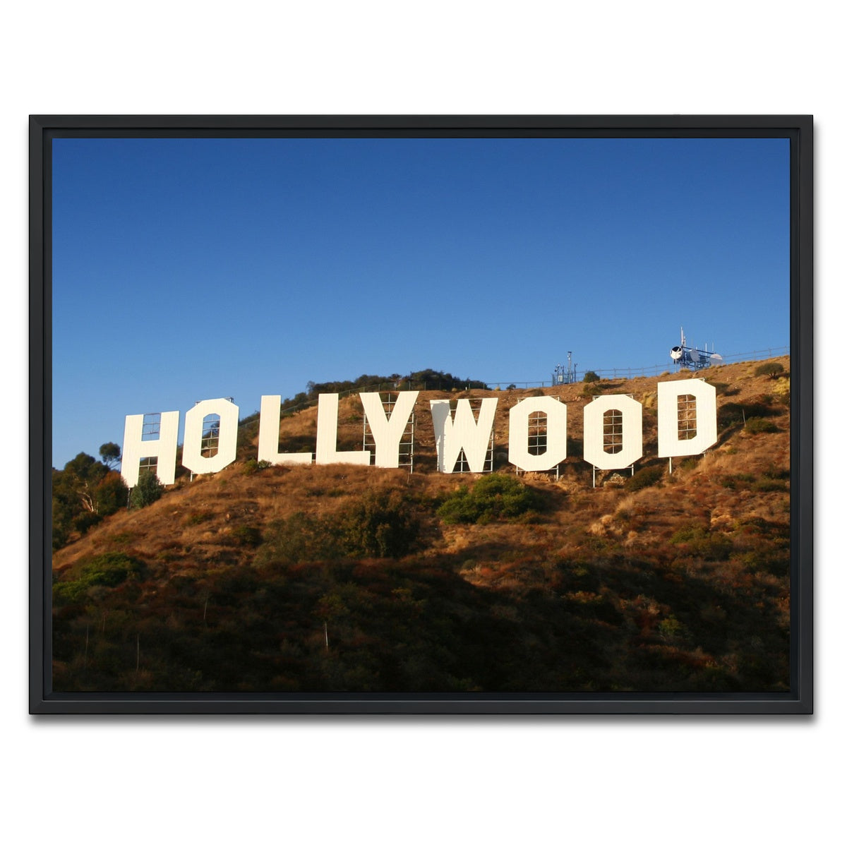 AUTO-MOCKUP WHITE | Hollywood Sign | 1 Piece | Black Framed Canvas | group=4x3