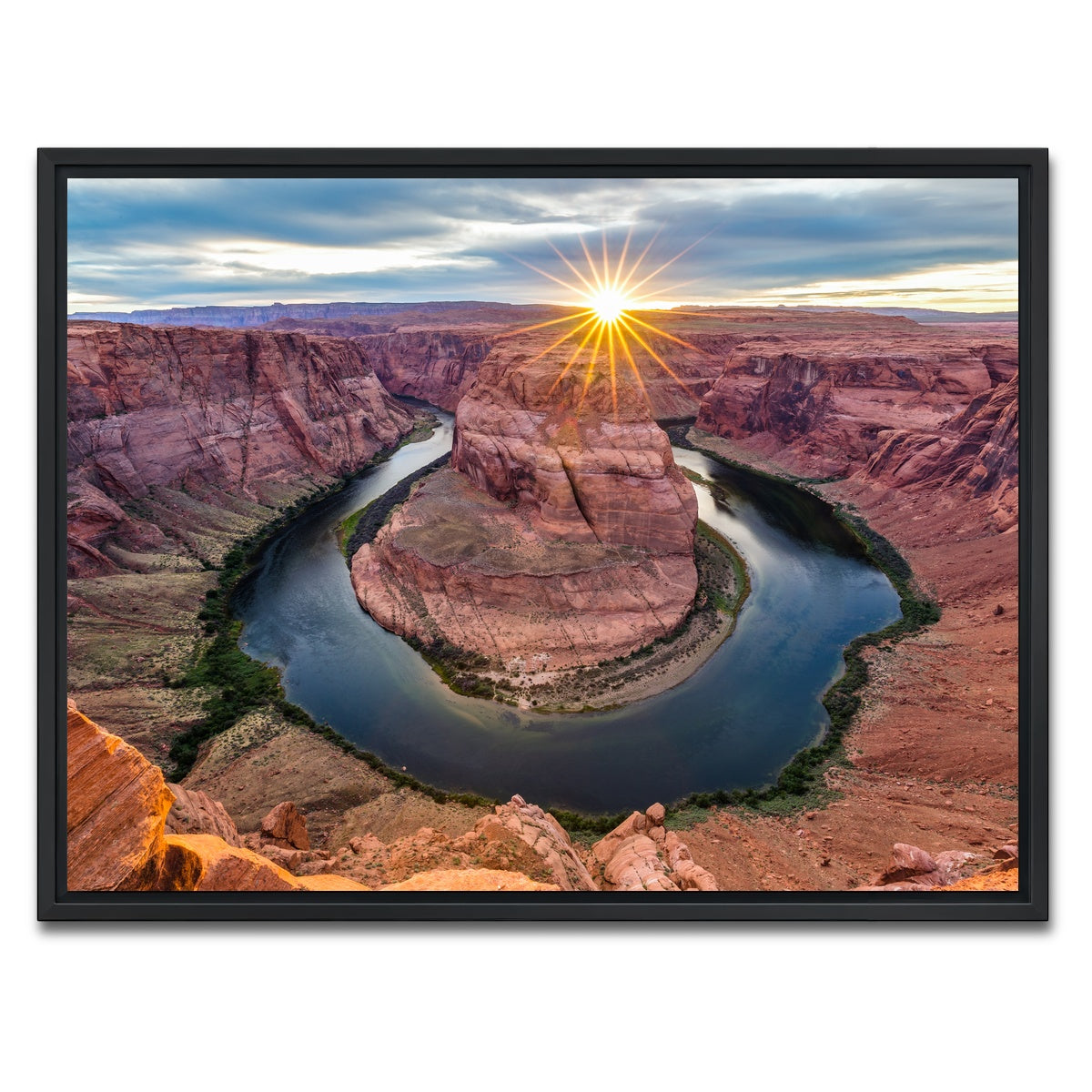 AUTO-MOCKUP WHITE | Horseshoe Bend | 1 Piece | Black Framed Canvas | group=4x3