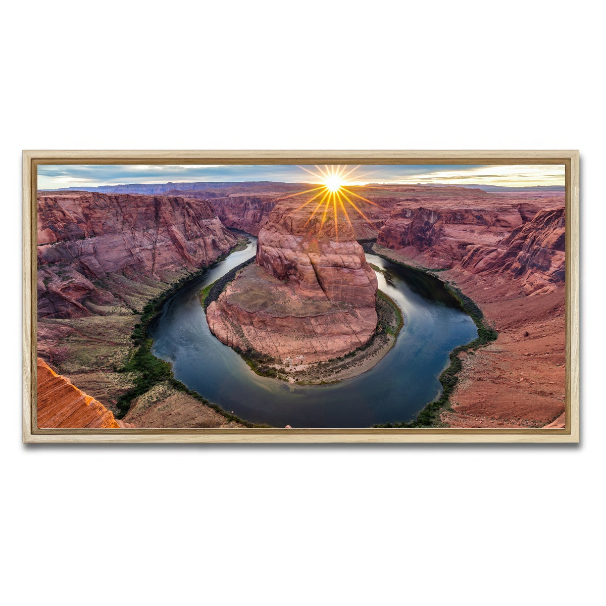 AUTO-MOCKUP WHITE | Horseshoe Bend | 1 Piece | Natural Framed Canvas | group=2x1