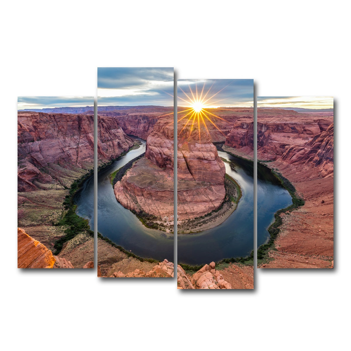 AUTO-MOCKUP WHITE | Horseshoe Bend | 4 Piece | Gallery Wrap Canvas | group=4_normal