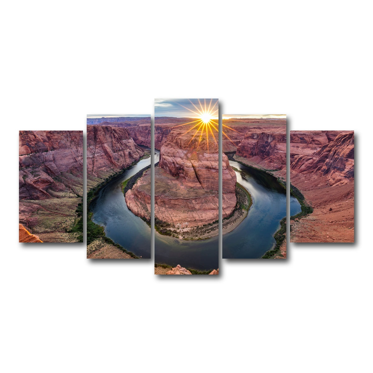 AUTO-MOCKUP WHITE | Horseshoe Bend | 5 Piece | Gallery Wrap Canvas | group=5_normal