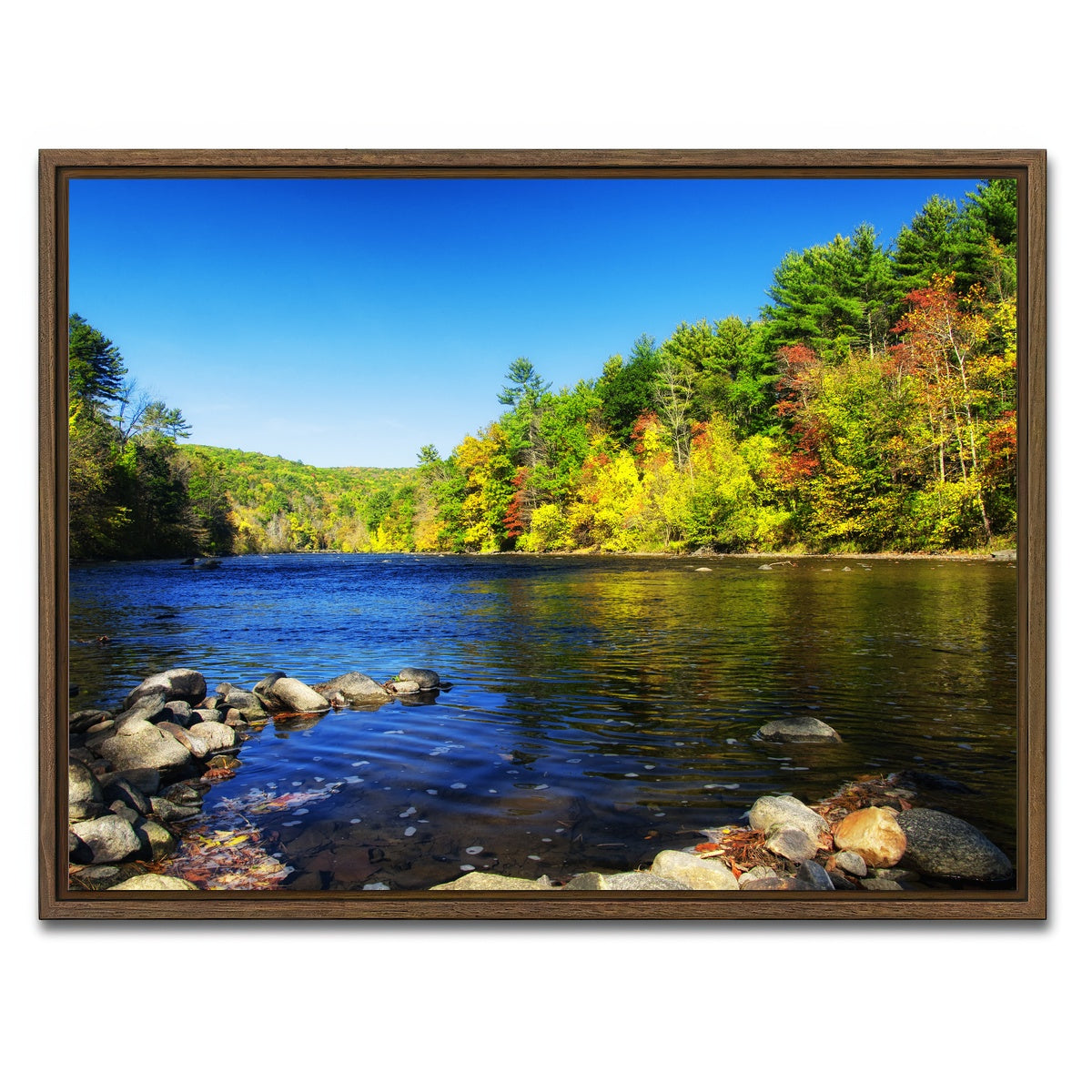 AUTO-MOCKUP WHITE | Housatonic River | 1 Piece | Walnut Framed Canvas | group=4x3