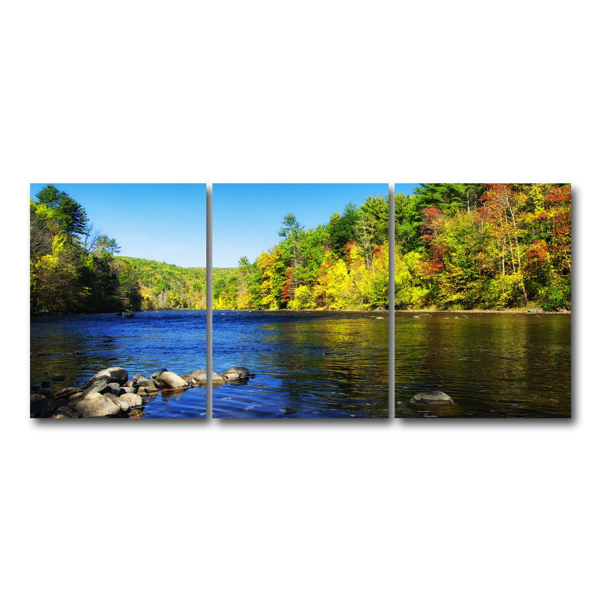AUTO-MOCKUP WHITE | Housatonic River | 3 Piece | Gallery Wrap Canvas | group=18x24