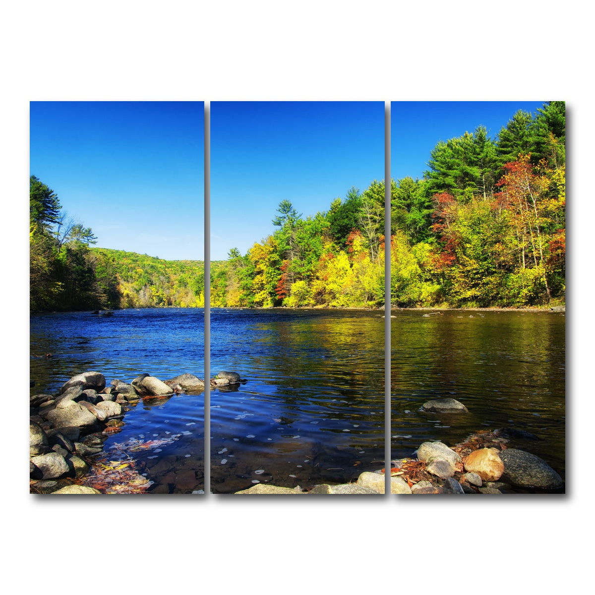 AUTO-MOCKUP WHITE | Housatonic River | 3 Piece | Gallery Wrap Canvas | group=8x18